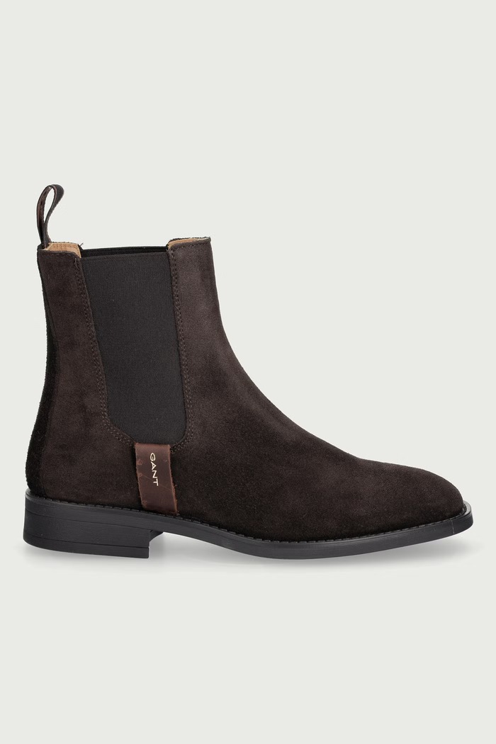 Gant Μπότες τσέλσι Γυναικείες σουέτ Fayy 33553426.G399 καφέ AW26
