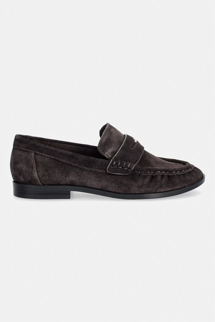 DKNY лоуфъри дамски от велур DAWES K3670413.BRN кафяв AW26