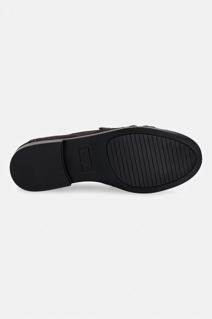 DKNY лоуфъри дамски от велур DAWES K3670413.BRN кафяв