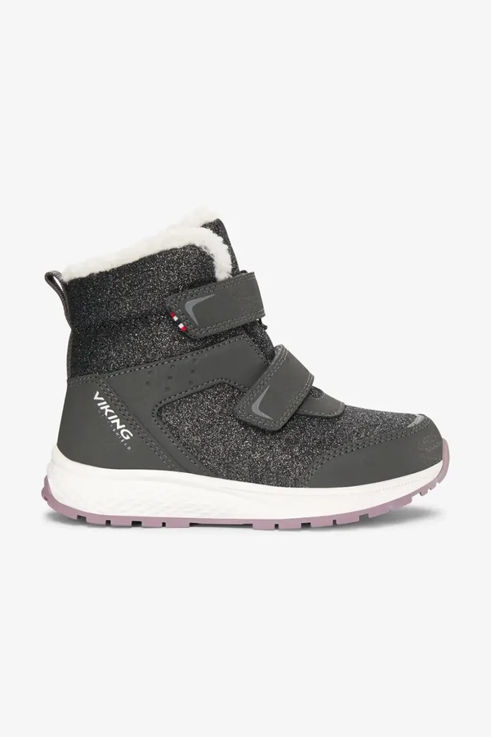 Viking Kids Buty zimowe dziecięce Equip Glitter Warm WP 2V szary 3.95515