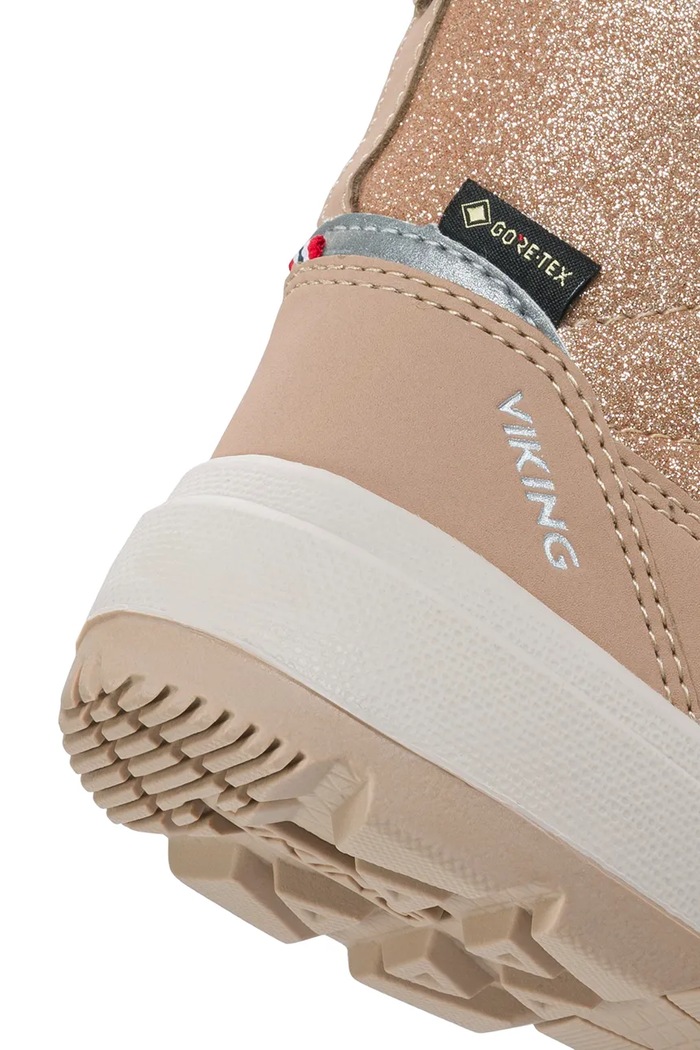 Detské zimné topánky Toasty Glitter Warm GTX Zip Viking Kids béžová 3.96010