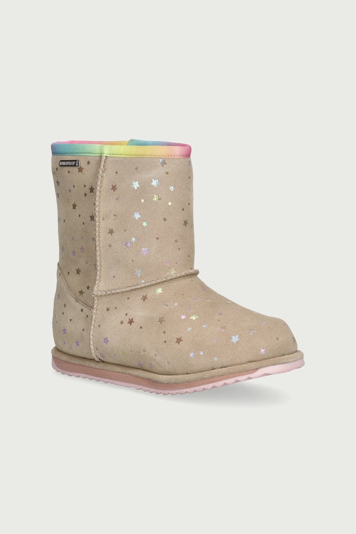 Emu Australia Śniegowce dziecięce zamszowe Sparkle Brumby beżowy K13100.Sparkle.Brumby