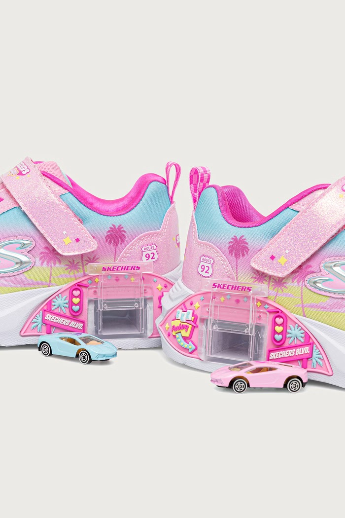 SKECHERS GARAGE GLAM RACER sneakersy dziecięce Skechers 304351L różowy