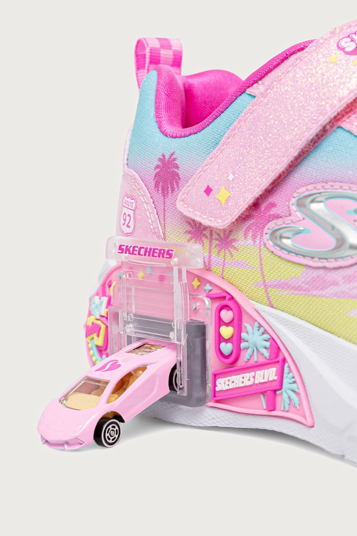 SKECHERS GARAGE GLAM RACER sneakersy dziecięce Skechers różowy 304351L