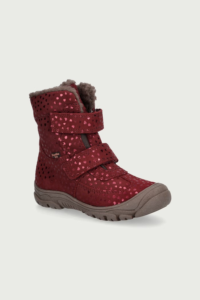 Froddo Obuća za djecu od kože LINZ WOOL TEX HIGH bordo G3160230.G.31.35
