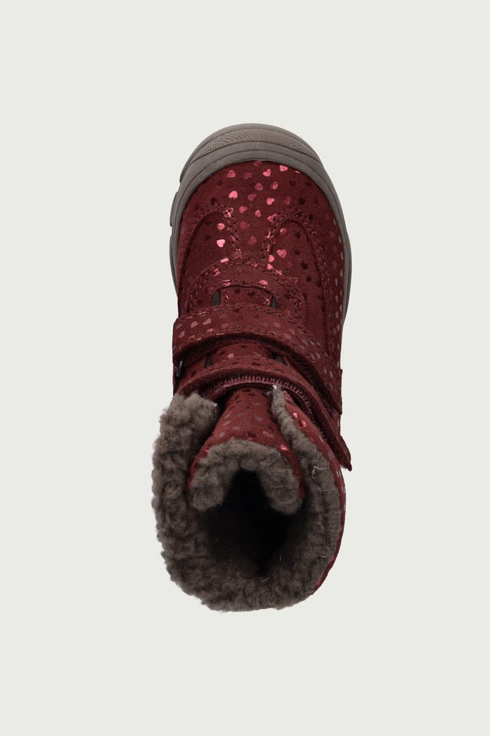 Buty zimowe dziecięce skórzane LINZ WOOL TEX HIGH Froddo G3160230.G.25.30 bordowy