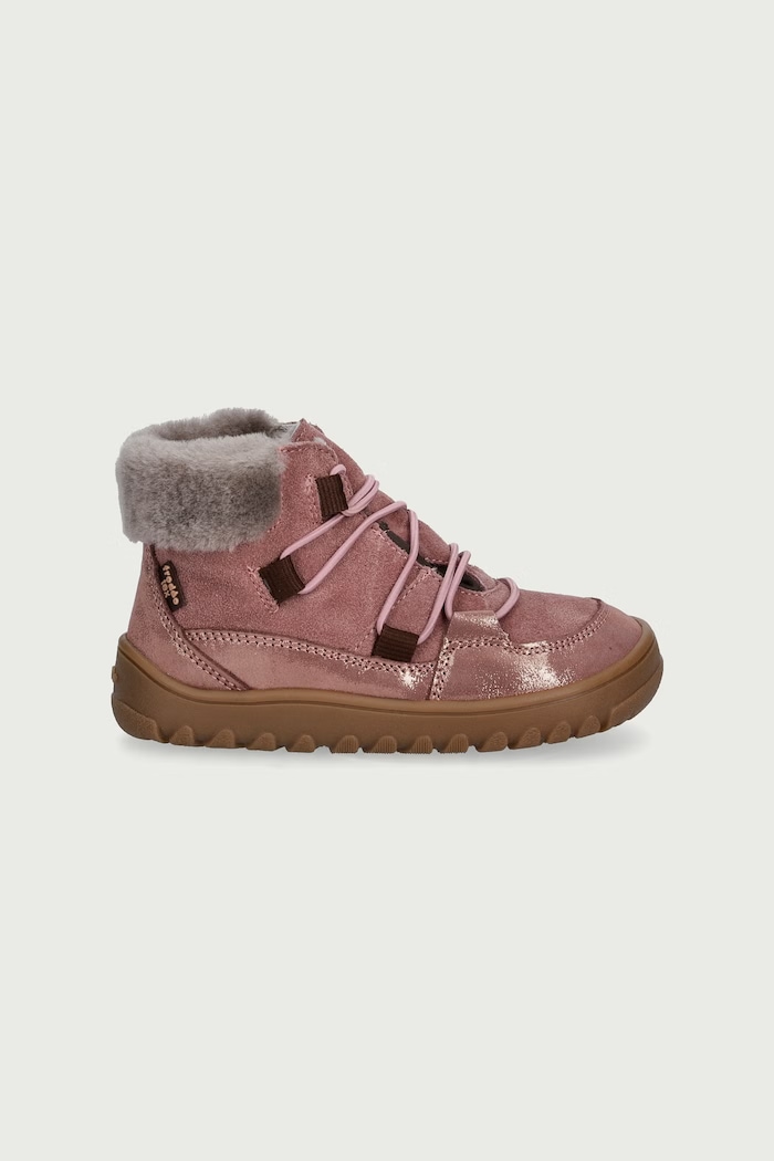 Froddo Buty zimowe dziecięce zamszowe BAREFOOT UP FURRY TEX G3110283.G.25.30 różowy AW26