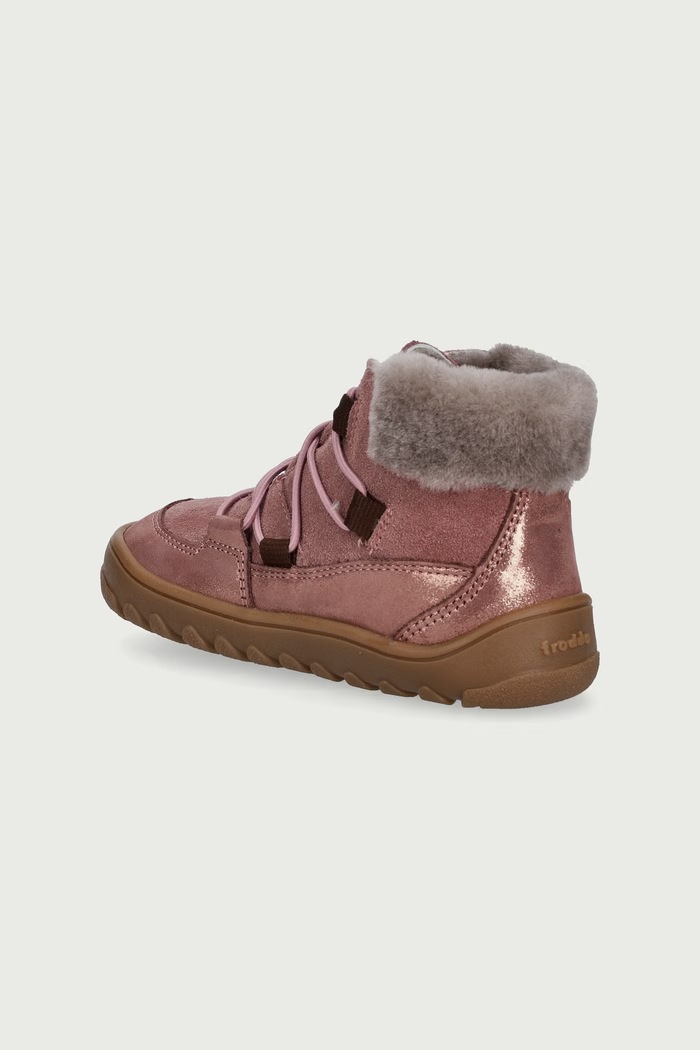 Dziewczynka Froddo Buty zimowe dziecięce zamszowe BAREFOOT UP FURRY TEX G3110283.G.25.30 różowy