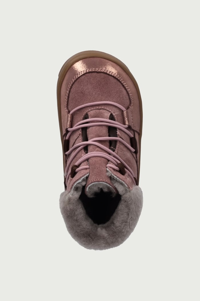 Buty zimowe dziecięce zamszowe BAREFOOT UP FURRY TEX Froddo G3110283.G.25.30 różowy