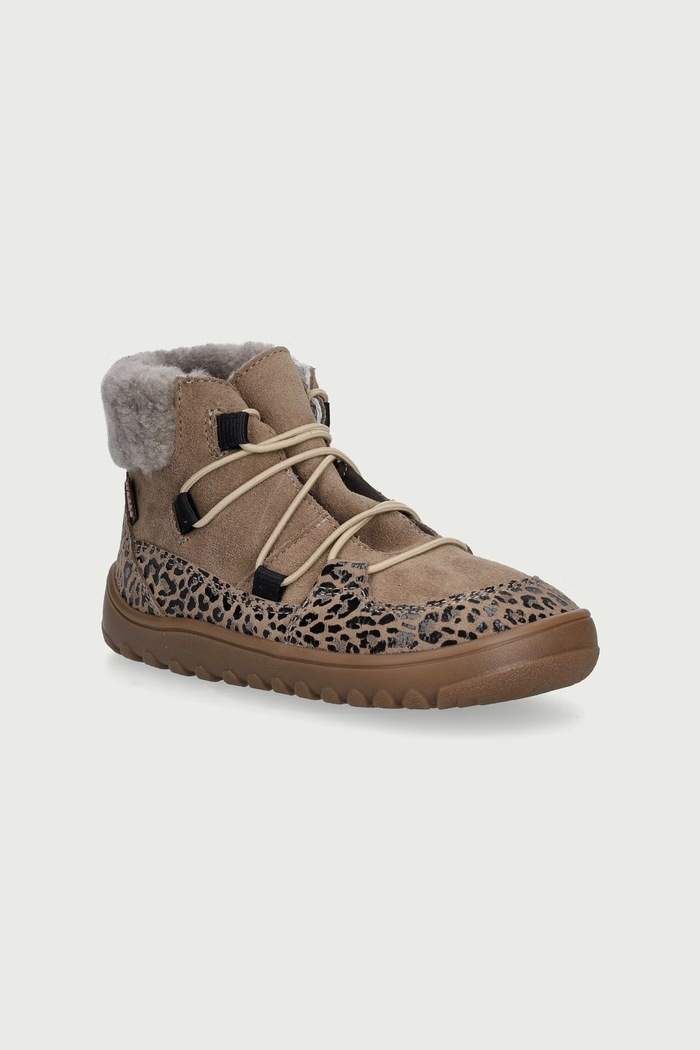 Froddo Buty zimowe dziecięce zamszowe BAREFOOT UP FURRY TEX beżowy G3110283.G.25.30