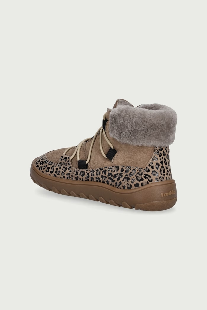 Dziewczynka Froddo Buty zimowe dziecięce zamszowe BAREFOOT UP FURRY TEX G3110283.G.25.30 beżowy