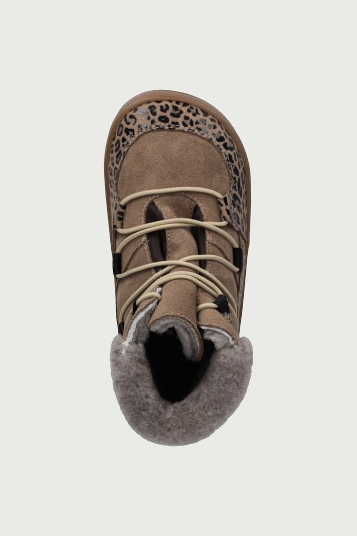 Buty zimowe dziecięce zamszowe BAREFOOT UP FURRY TEX Froddo G3110283.G.25.30 beżowy