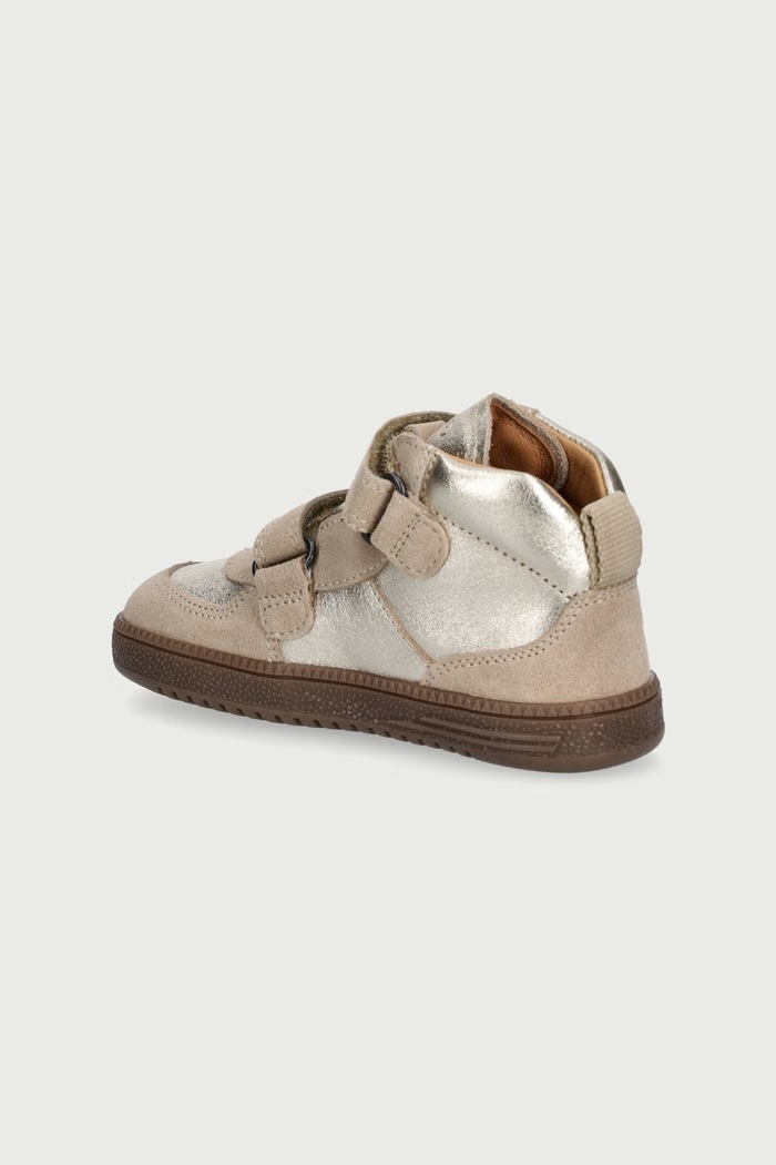 Dziewczynka Froddo Półbuty damskie skórzane LOOP HIGH-TOPS BAREFOOT G2110157.G.25.30 beżowy