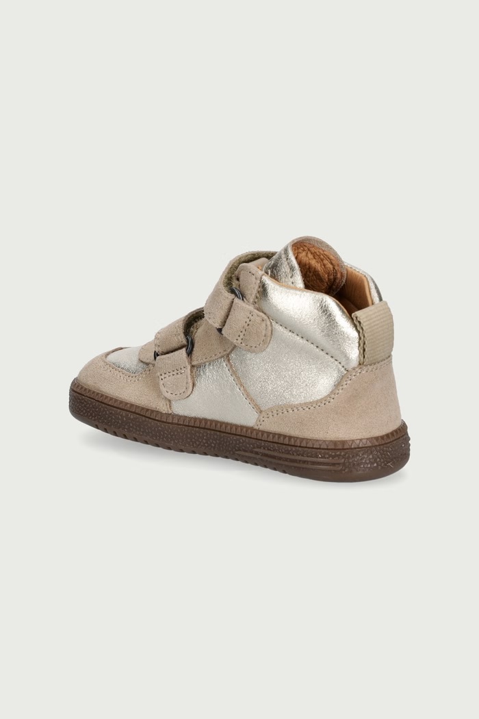 Dziewczynka Froddo Półbuty dziecięce skórzane LOOP HIGH-TOPS BAREFOOT G2110157.G.20.24 beżowy