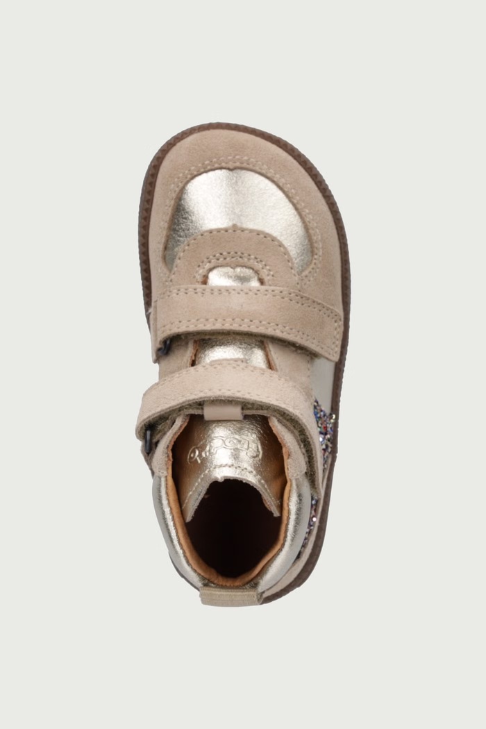 Półbuty dziecięce skórzane LOOP HIGH-TOPS BAREFOOT Froddo G2110157.G.20.24 beżowy
