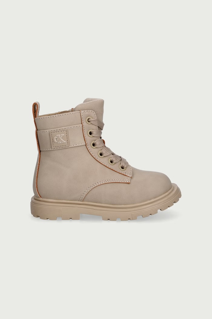 Calvin Klein Botki dziecięce V1A5.83409 beżowy AW26