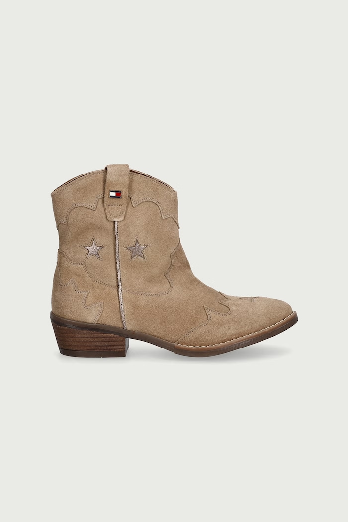Tommy Hilfiger Kowbojki dziecięce zamszowe T3A5.35196.35.40 beżowy AW26
