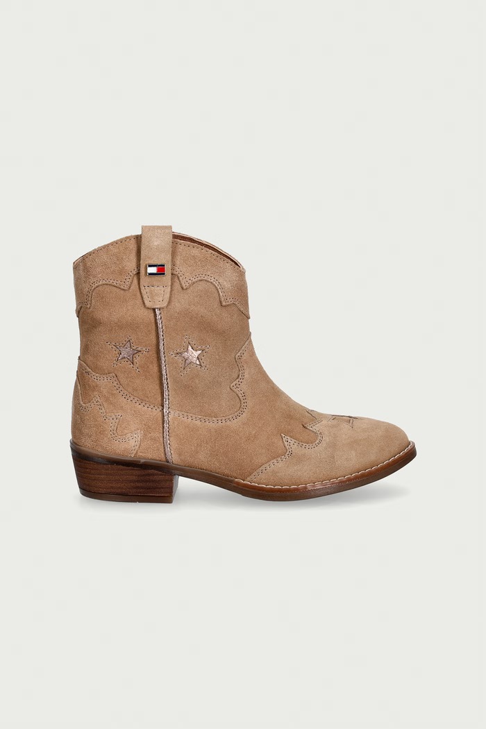 Tommy Hilfiger Botki dziecięce zamszowe T3A5.35196.30.34 beżowy AW26