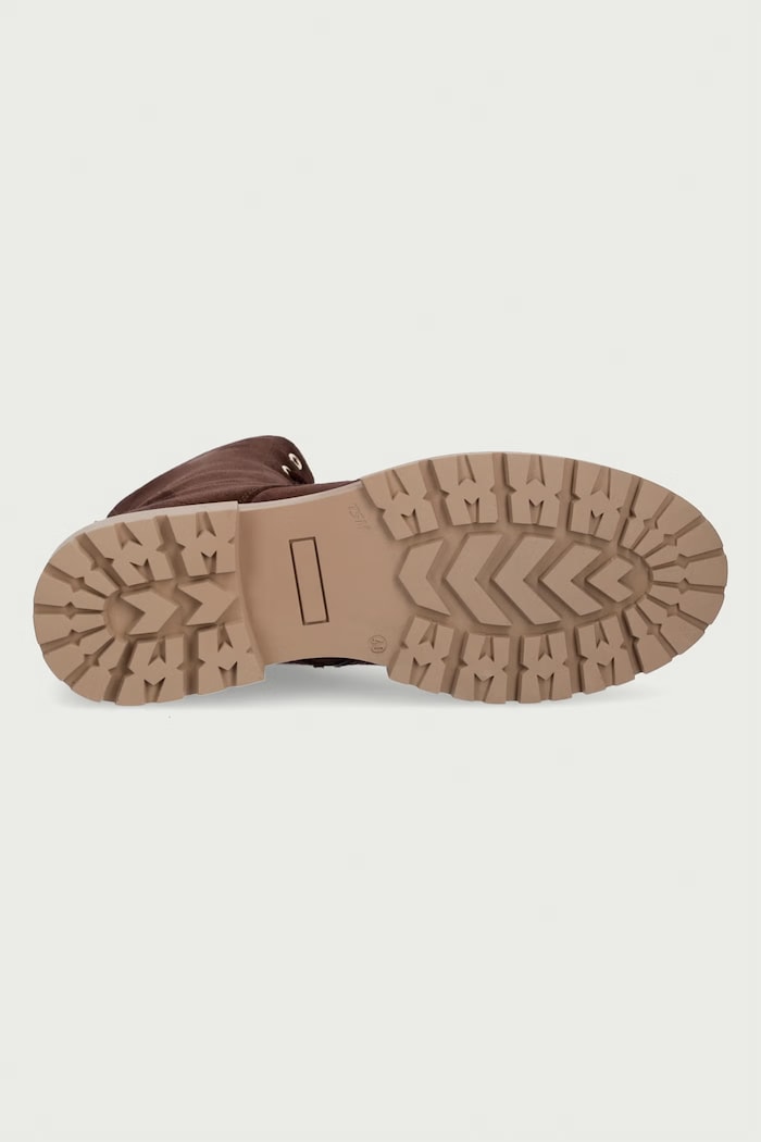 Workery na platformie dziecięce zamszowe Tommy Hilfiger brązowy T4A5.35172.35.40