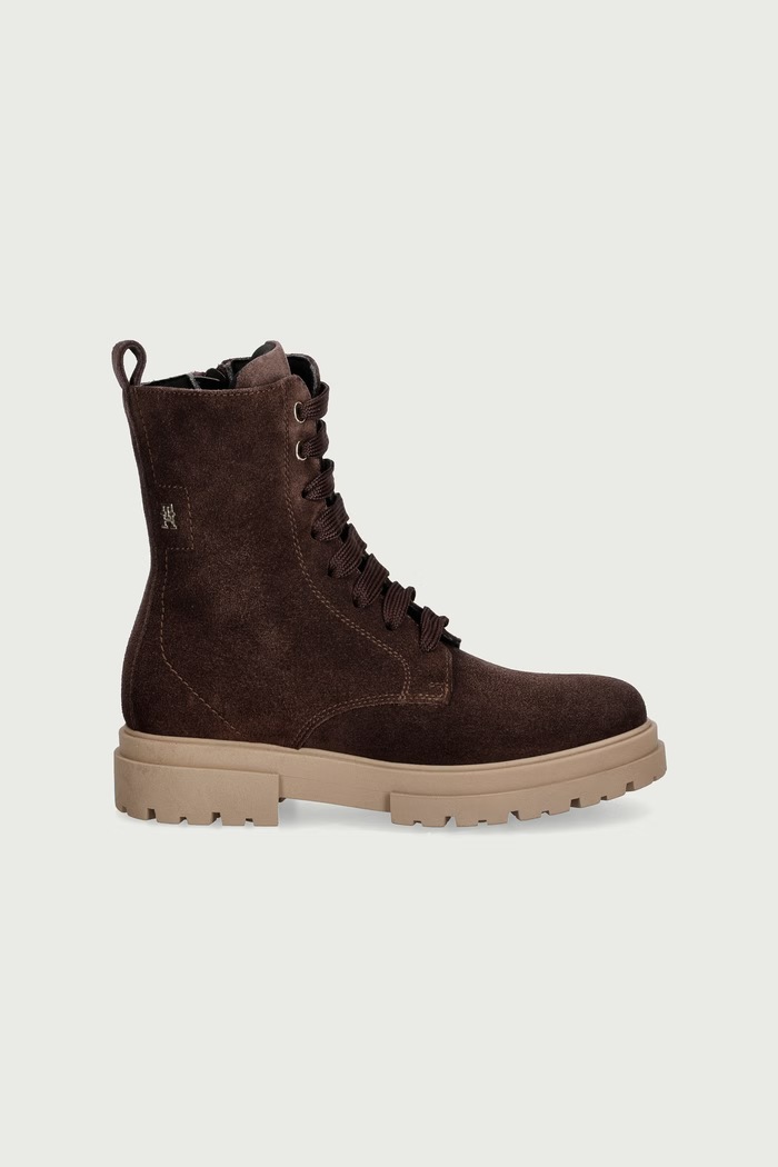 Tommy Hilfiger Workery na platformie dziecięce zamszowe T4A5.35172.30.34 brązowy AW26