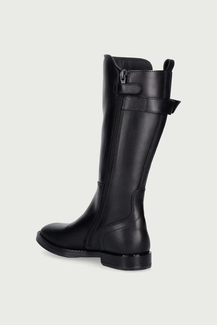 Момиче Tommy Hilfiger Ботуши под коляното за деца от кожа T4A6.35185.30.34 черен