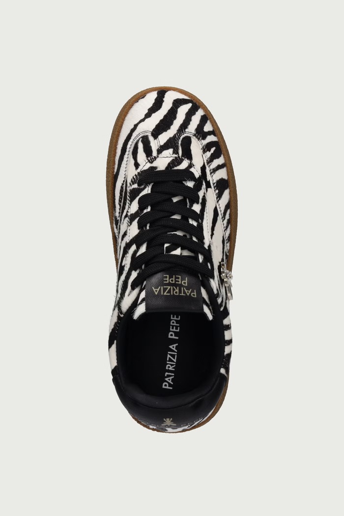 Sneakers detské kožené Patrizia Pepe PPJ425 čierna