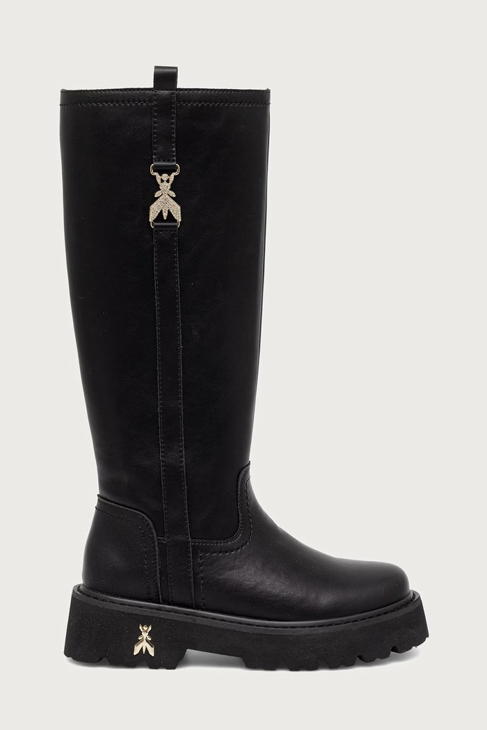Patrizia Pepe Stivali per bambini in pelle PPJ441 nero AW26