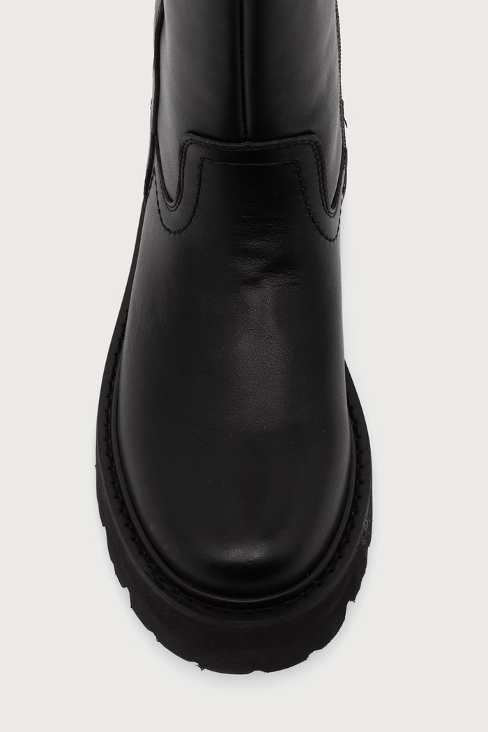 Stivali per bambini in pelle Patrizia Pepe PPJ441 nero