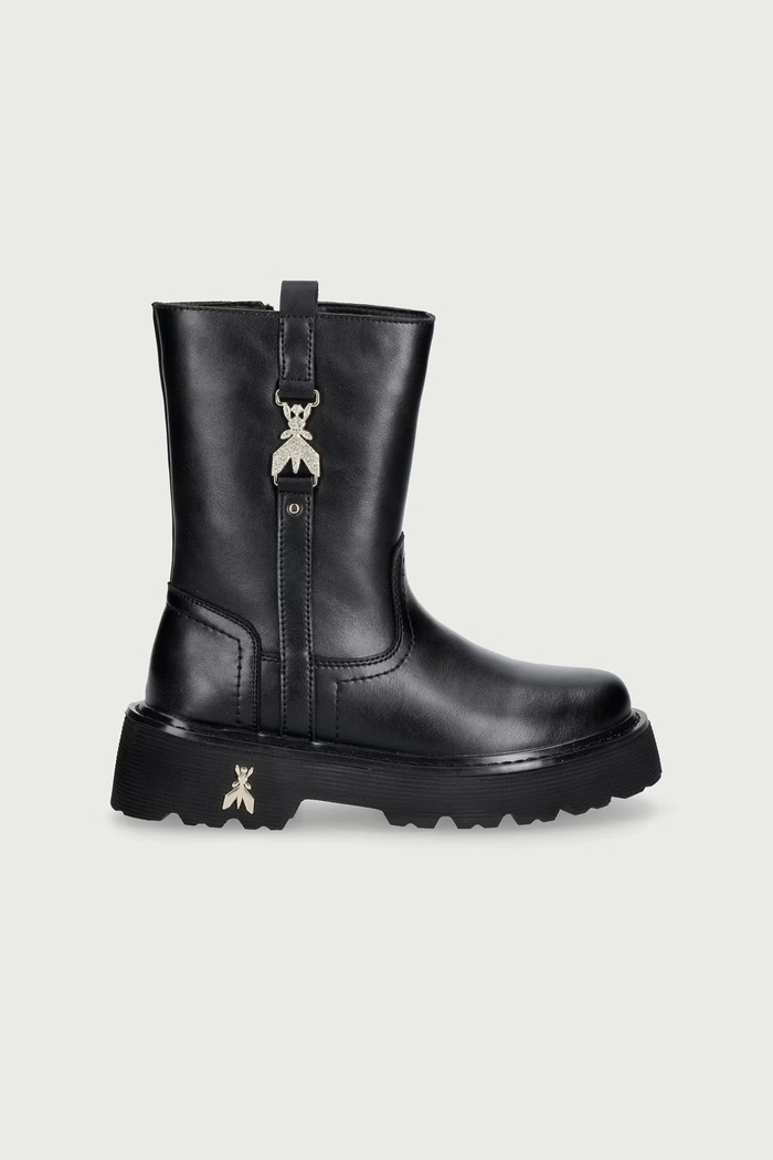 Patrizia Pepe Μποτάκια παιδικά σουέτ PPJ440 μαύρο AW26