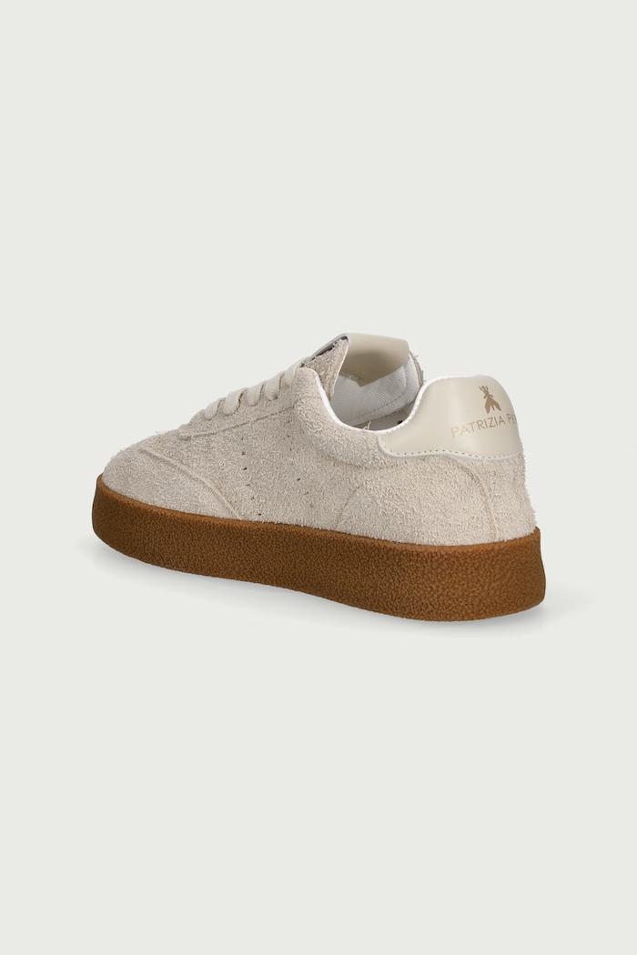 Dziewczynka Patrizia Pepe Sneakersy dziecięce zamszowe PPJ426 beżowy