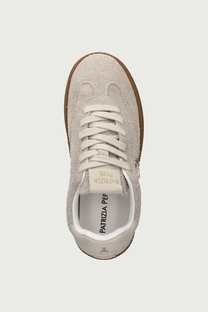 Sneakersy dziecięce zamszowe Patrizia Pepe PPJ426 beżowy