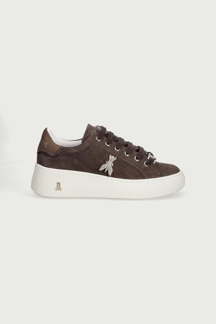 Patrizia Pepe Sneakers detské semišové PPJ418 hnedá AW26