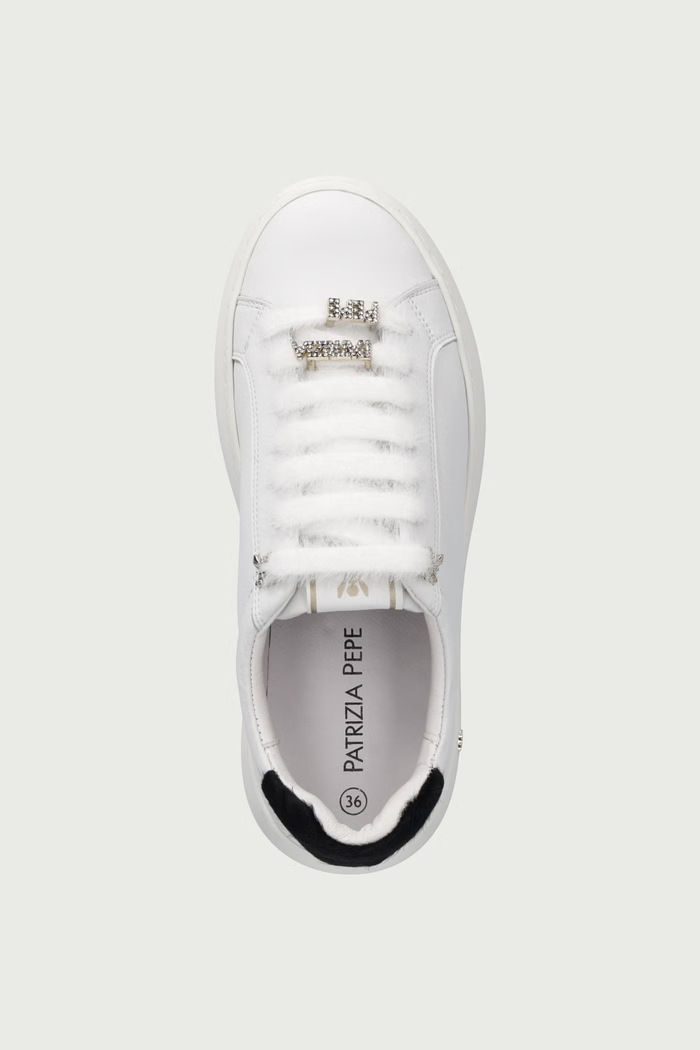 Sneakersy dziecięce skórzane Patrizia Pepe PPJ416 biały