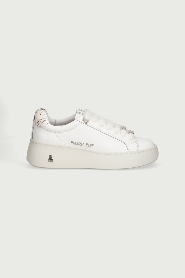 Patrizia Pepe Sneakers παιδικά δερμάτινα PPJ416 μπεζ AW26