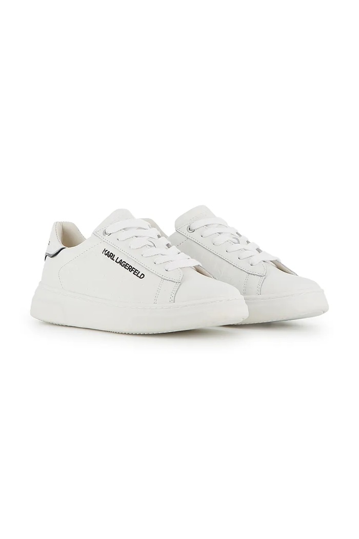 Karl Lagerfeld маратонки за деца от кожа бял Z31473.32.35