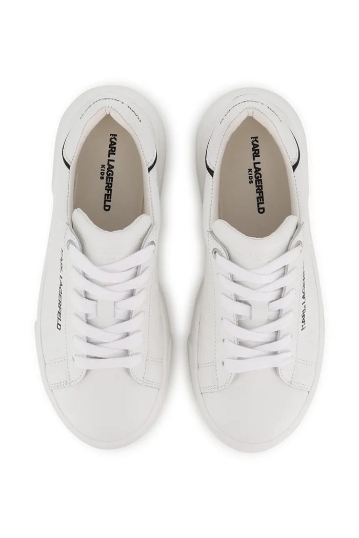 Karl Lagerfeld маратонки за деца от кожа бял Z31473.36.39