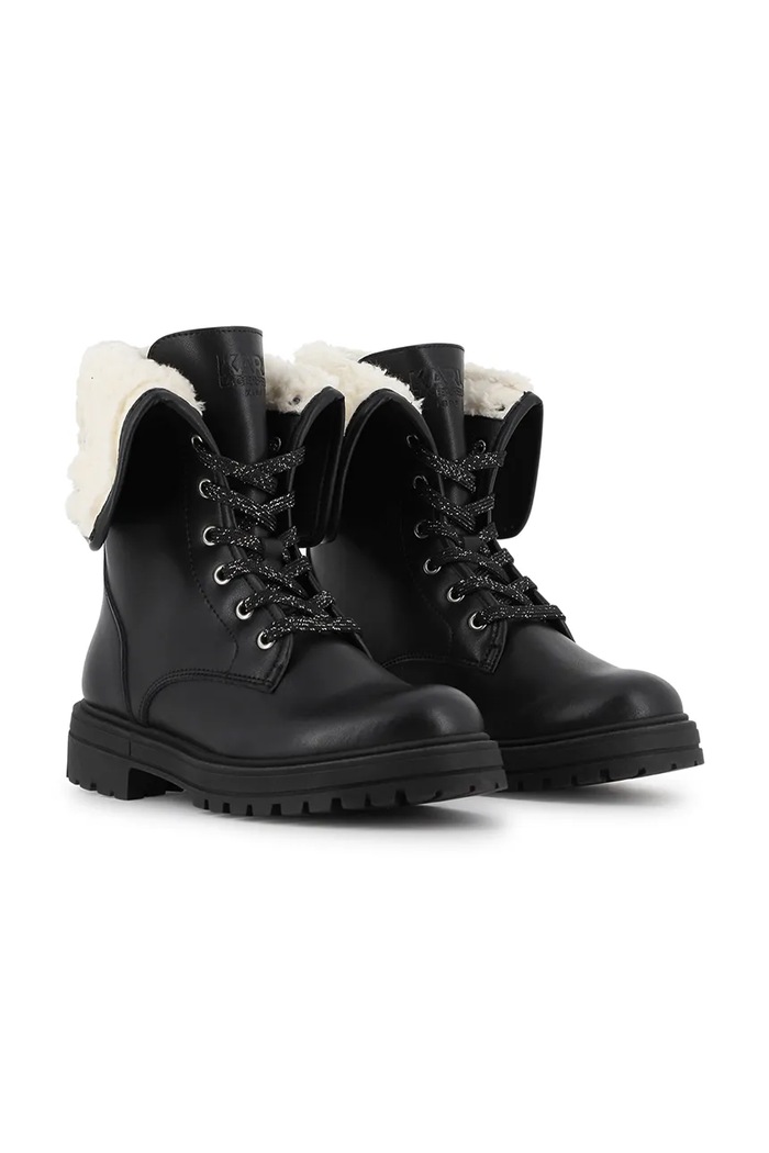 Karl Lagerfeld Кубинки за деца от кожа черен Z31405.32.35