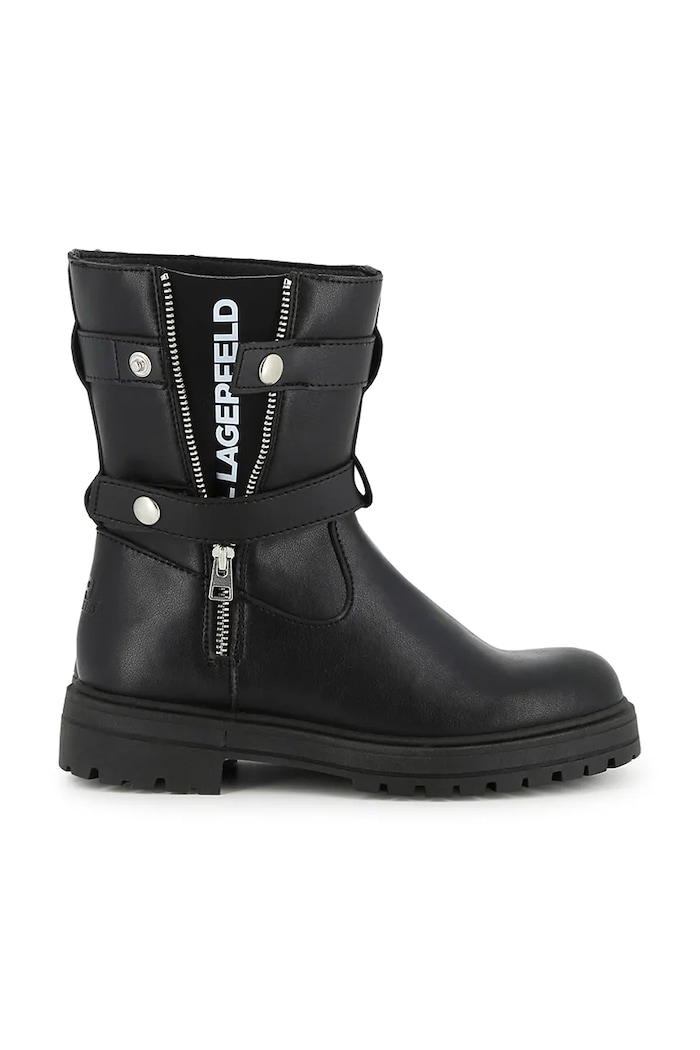 Karl Lagerfeld Боти за деца от кожа Z31454.32.35 черен AW26
