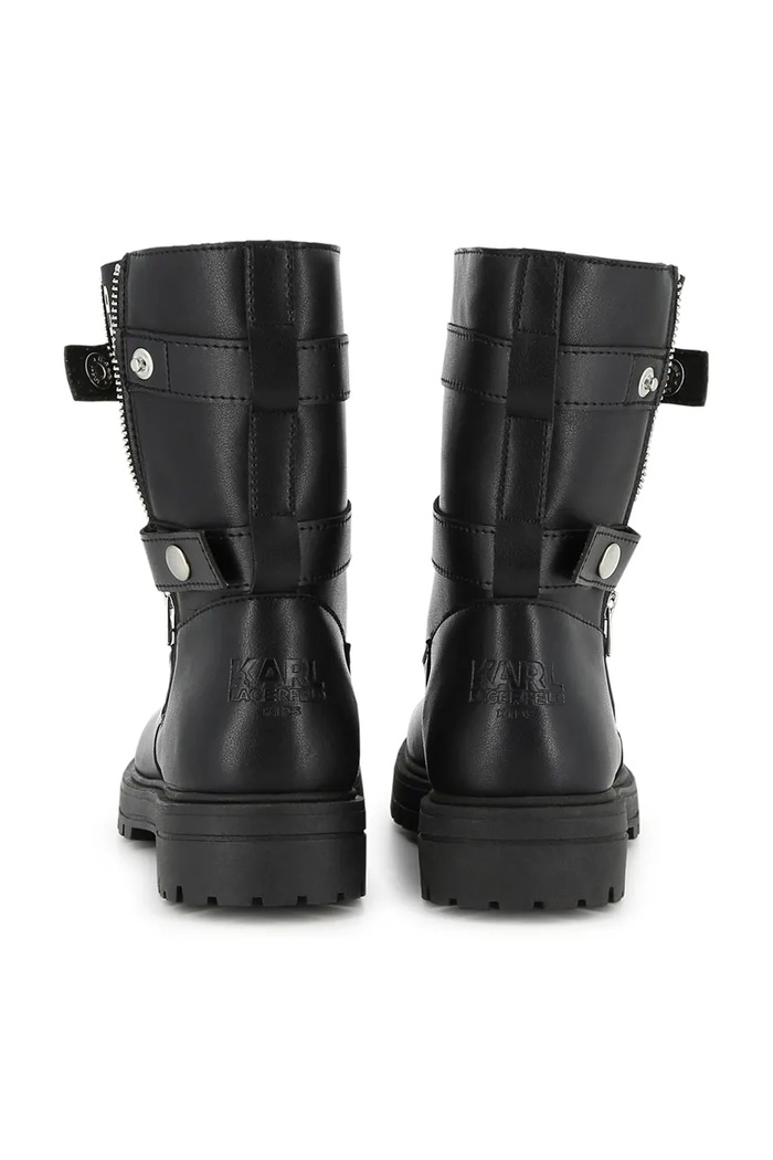 Момиче Karl Lagerfeld Боти за деца от кожа Z31454.32.35 черен