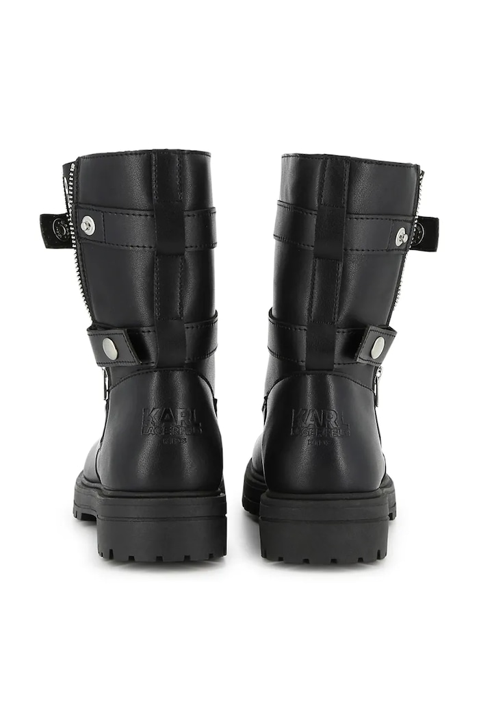 Момиче Karl Lagerfeld Боти за деца от кожа Z31454.32.35 черен