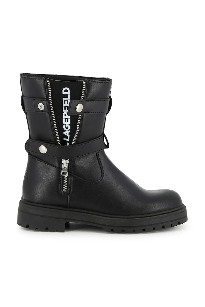 Karl Lagerfeld Боти за деца от кожа Z31454.36.39 черен AW26