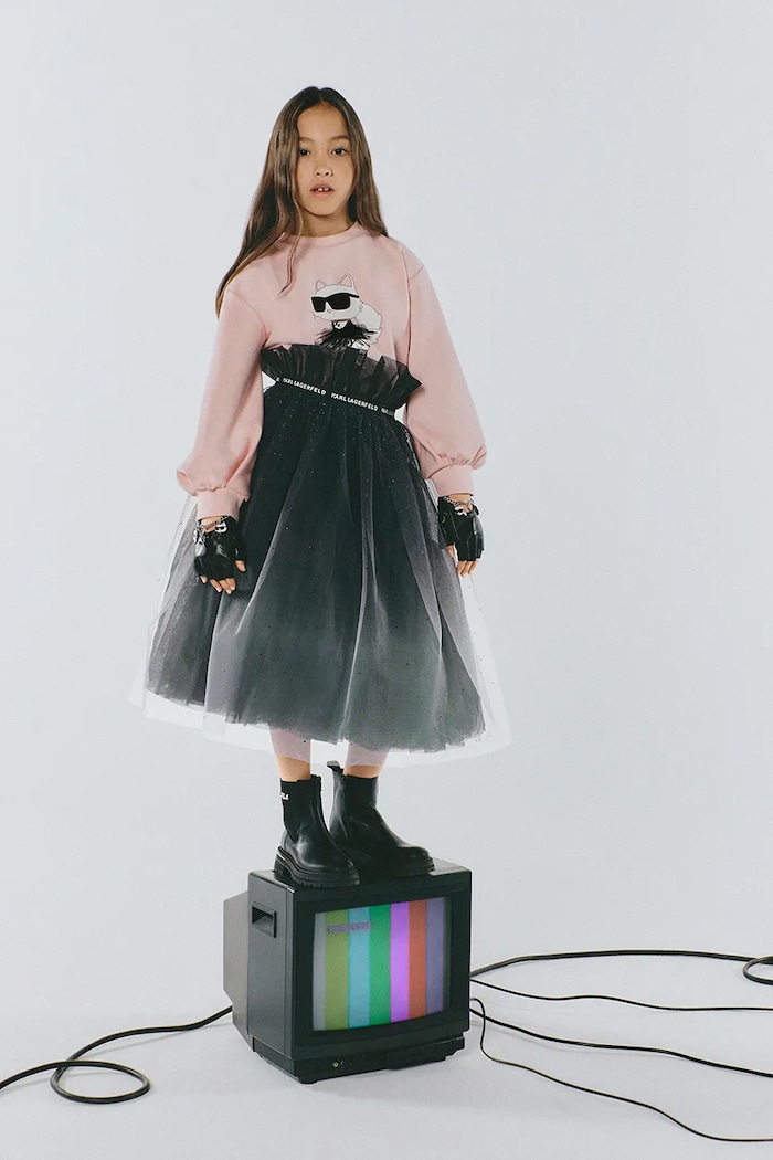 Karl Lagerfeld Боти за деца от кожа Z31454.36.39