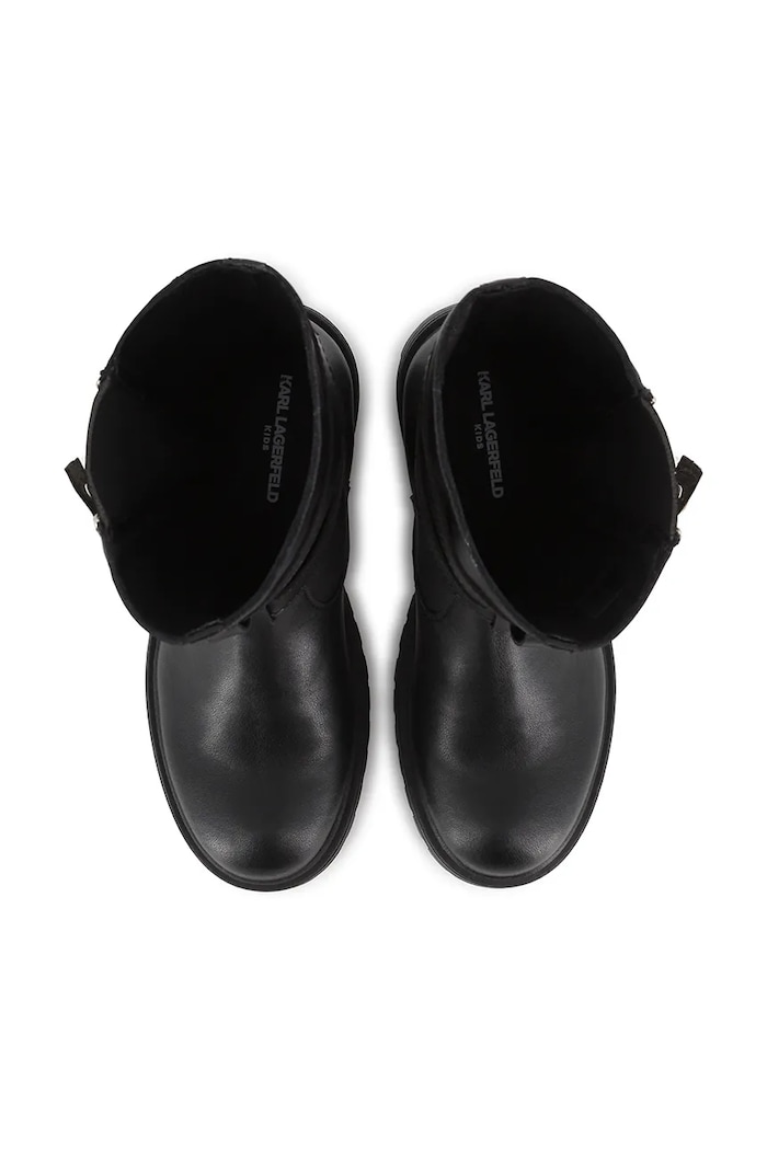 Боти за деца от кожа Karl Lagerfeld Z31454.36.39 черен