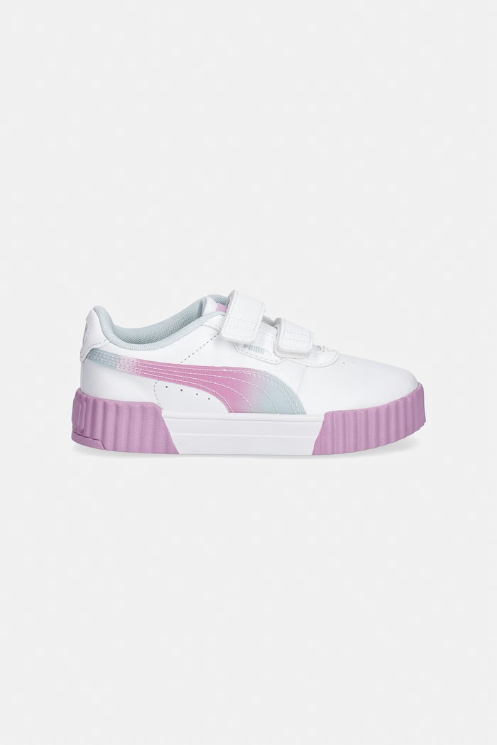 Puma Carina 3.0 Faded Glow V PS sneakersy dziecięce 407501 biały AW26