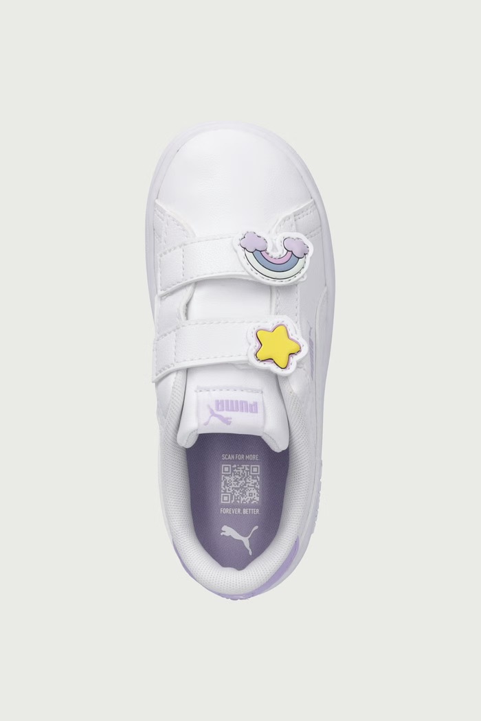 Dziewczynka Puma Puma Smash 3.0 Badges V Inf sneakersy dziecięce 397287 biały