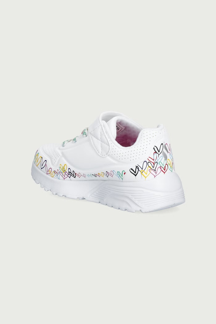 Fete Skechers UNO LITE-HEART CRAZE sneakers pentru copii 314091N alb