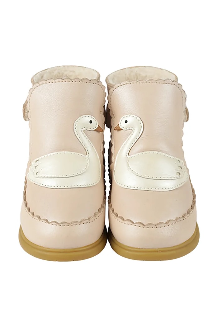 Dziewczynka Donsje buty zimowe niemowlęce nubukowe Sify Shoes Swan 1507301 różowy