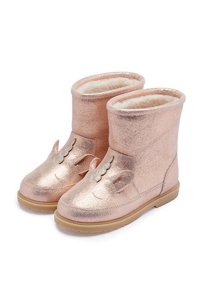 Donsje Buty zimowe dziecięce skórzane Xelly Boots Unicorn 2031702.29.33 różowy AW26