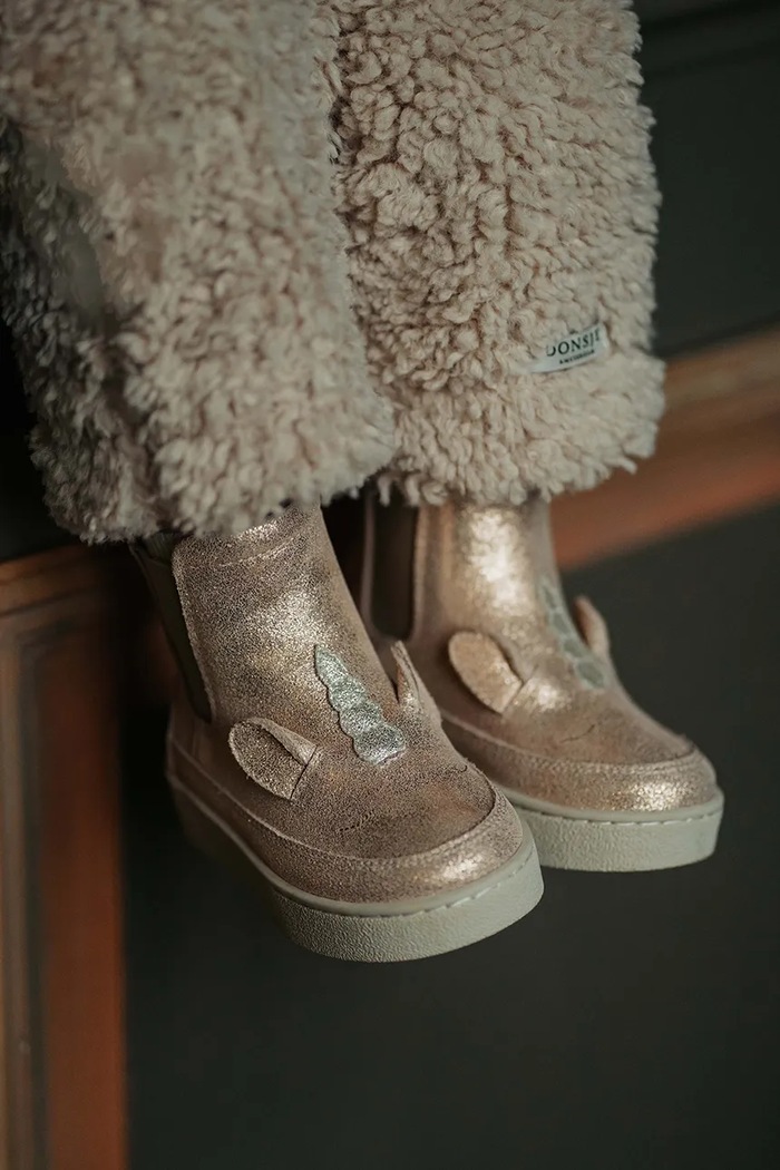 Donsje sztyblety dziecięce skórzane Kheera Boots Unicorn różowy 1504402