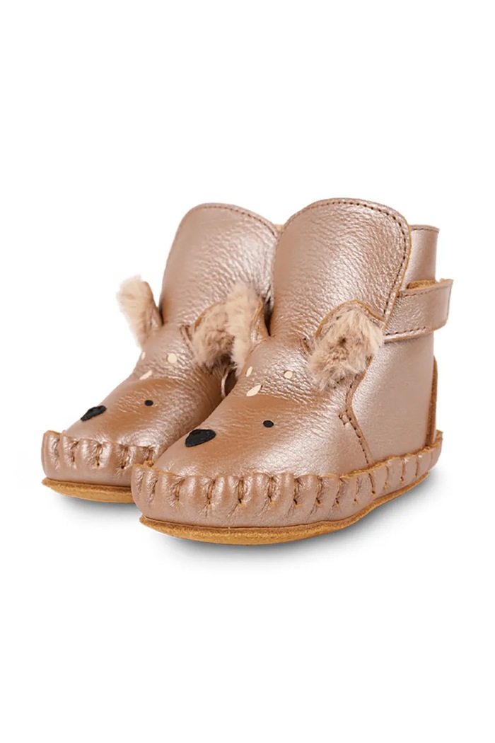 Donsje buty niemowlęce skórzane Smikki Booties Deer pomarańczowy 1042601